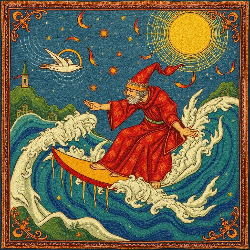 Surfing the net, as a medieval tapestry