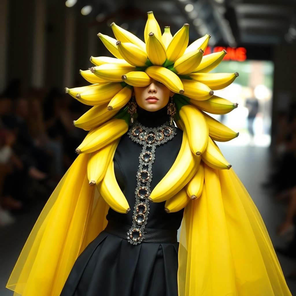 Fashion couture made from bananas