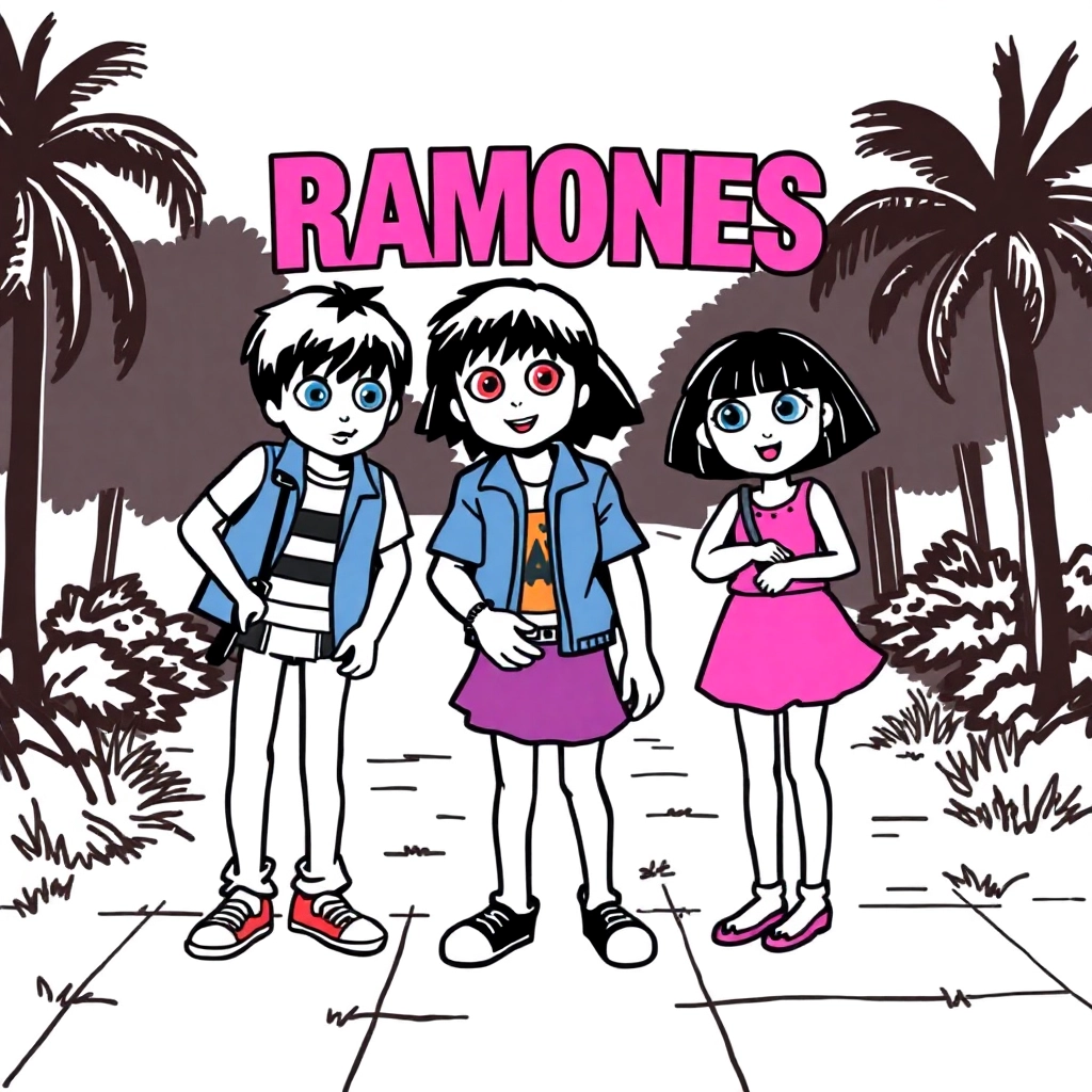 The Ramones x Dora the Explorer, as an album cover