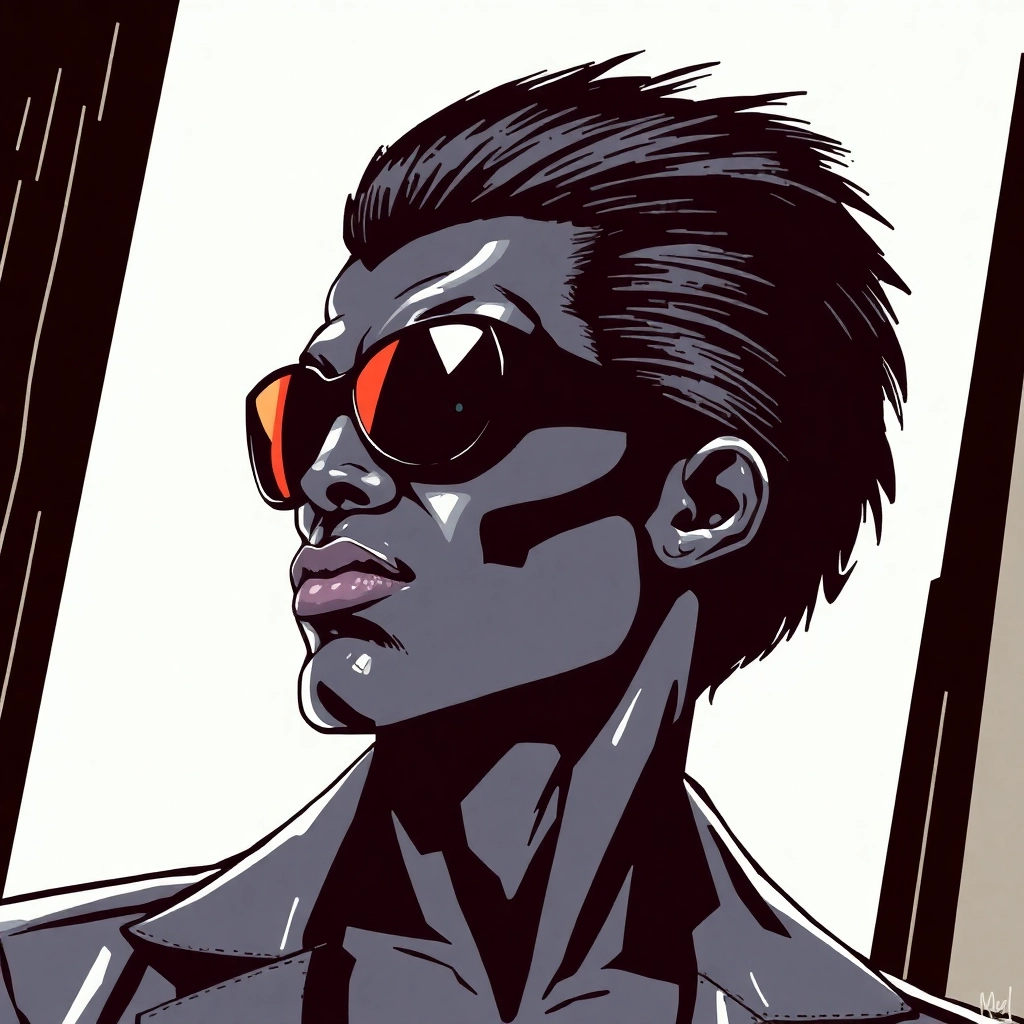 Grace Jones superhero, style of Sean Murphy