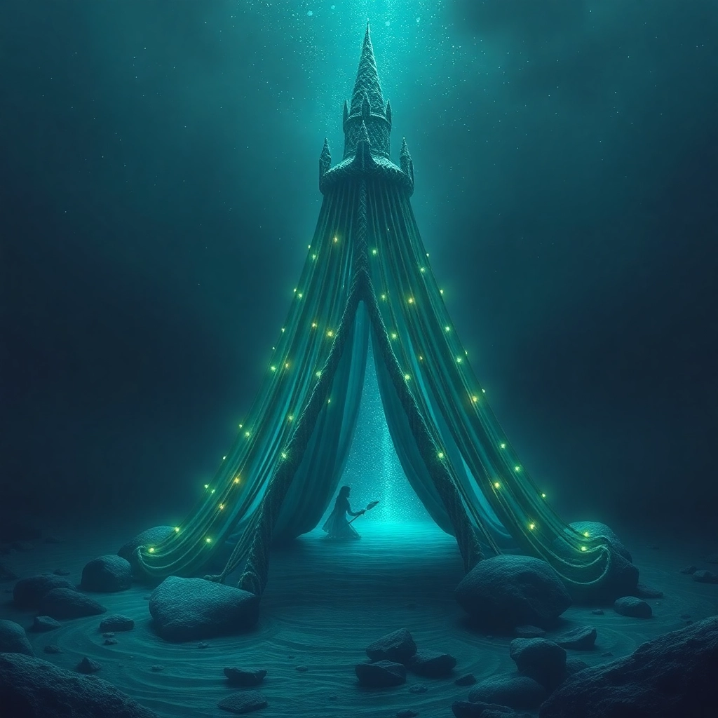 deep sea wigwam as a mermaid temple