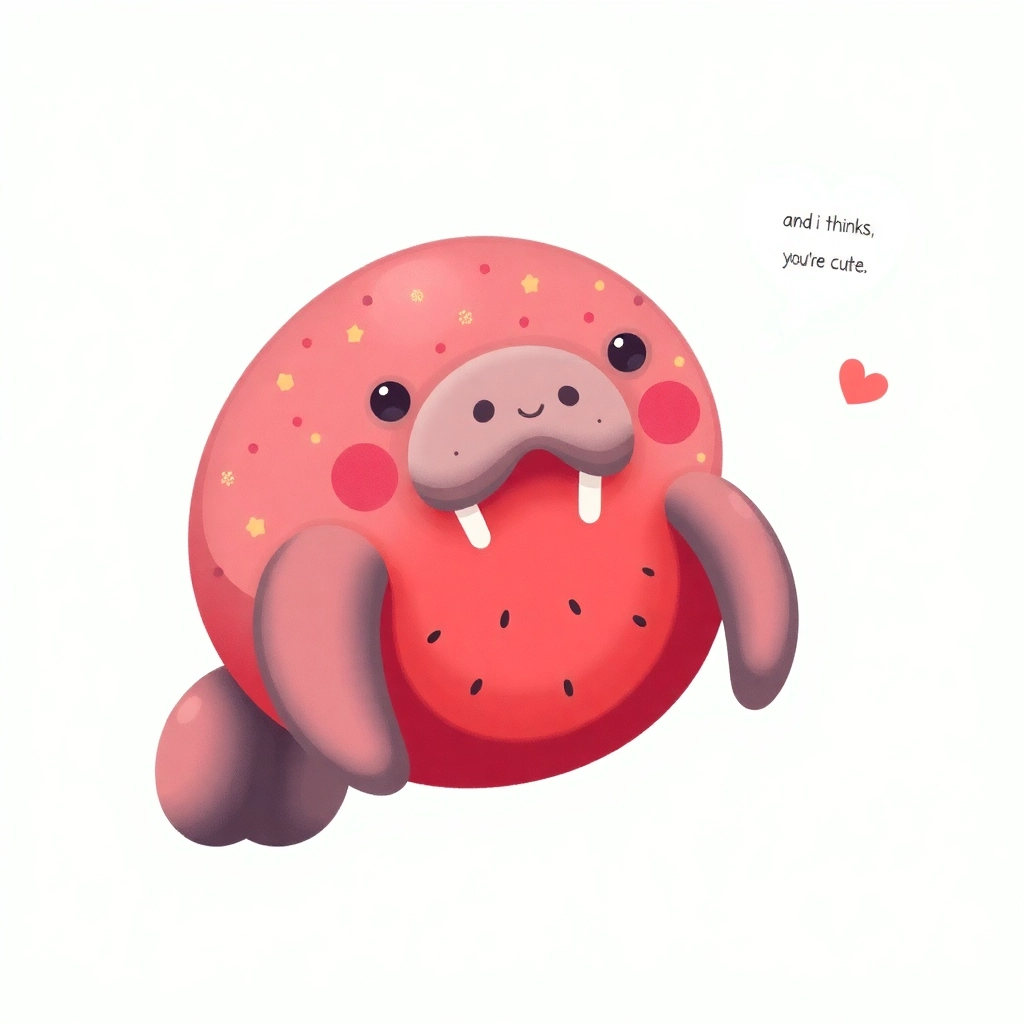 a fruity manatee, and he thinks you're cute