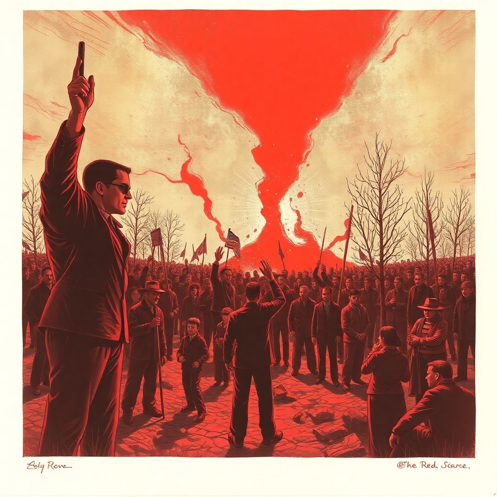 The red scare, lithograph