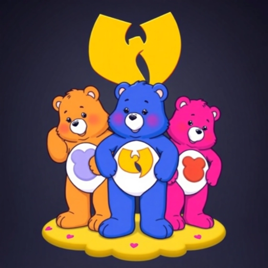 Wu-Tang Clan x Care Bears, as an album cover