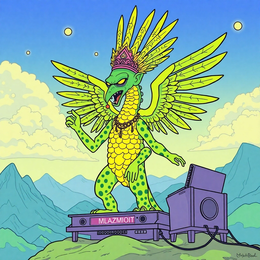 quetzalcoatl djing the end of the world, beavis and butthead style