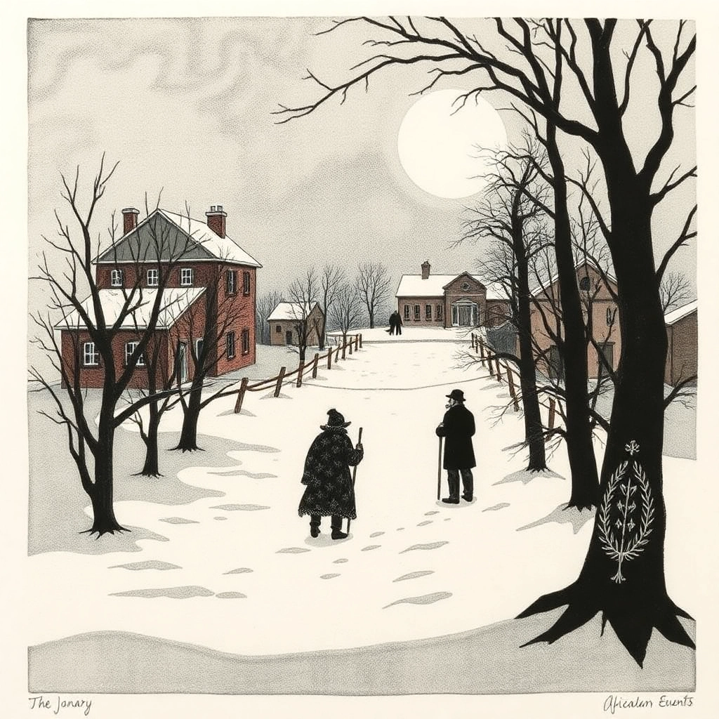 The january events, lithograph