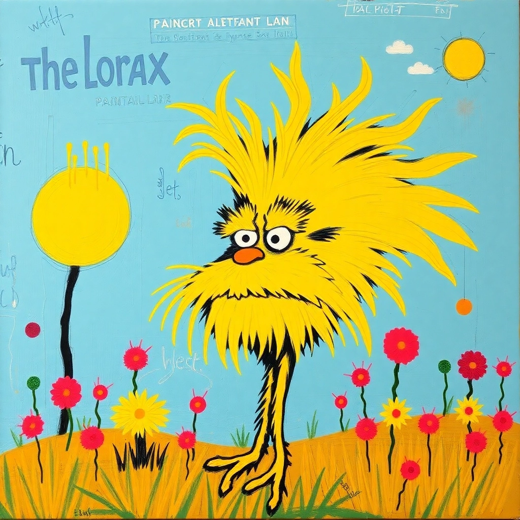 The Lorax, as painted by Basquiat