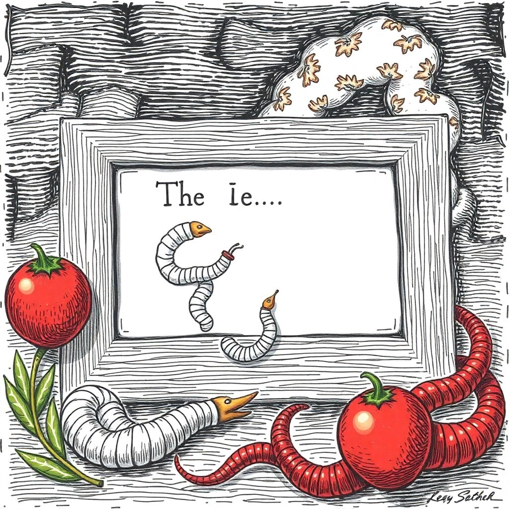 The diet of worms, etch-a-sketch